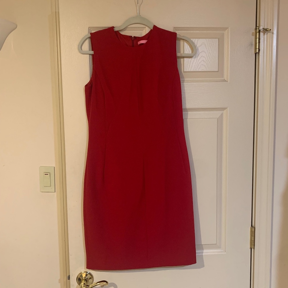 Isaac Mizrahi Red Sleeveless Lined Dress sz 4